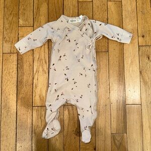 Baby Girl’s MarMar Copenhagen long sleeve footie onesie wrap tie kimono